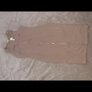 Nicki Minaj Zip Pull Nude Dress